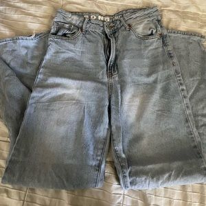 Flower pattern Basic jeans